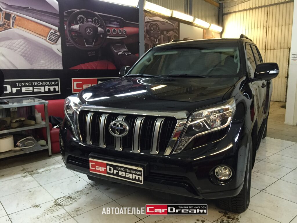 Перетяжка салона Toyota Land Cruiser Prado 150 (nappa black)