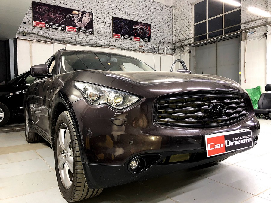 Перетяжка руля натуральной кожей INFINITI FX37