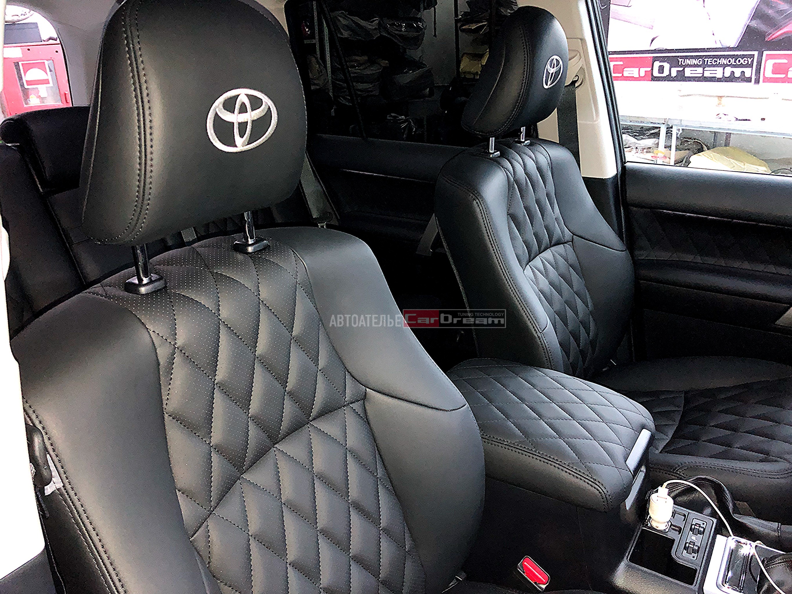 Перетяжка салона кожей Nappa Black Toyota Land Cruiser Prado 150 2019г.в с тряпки на кожу. (23.01.2020)