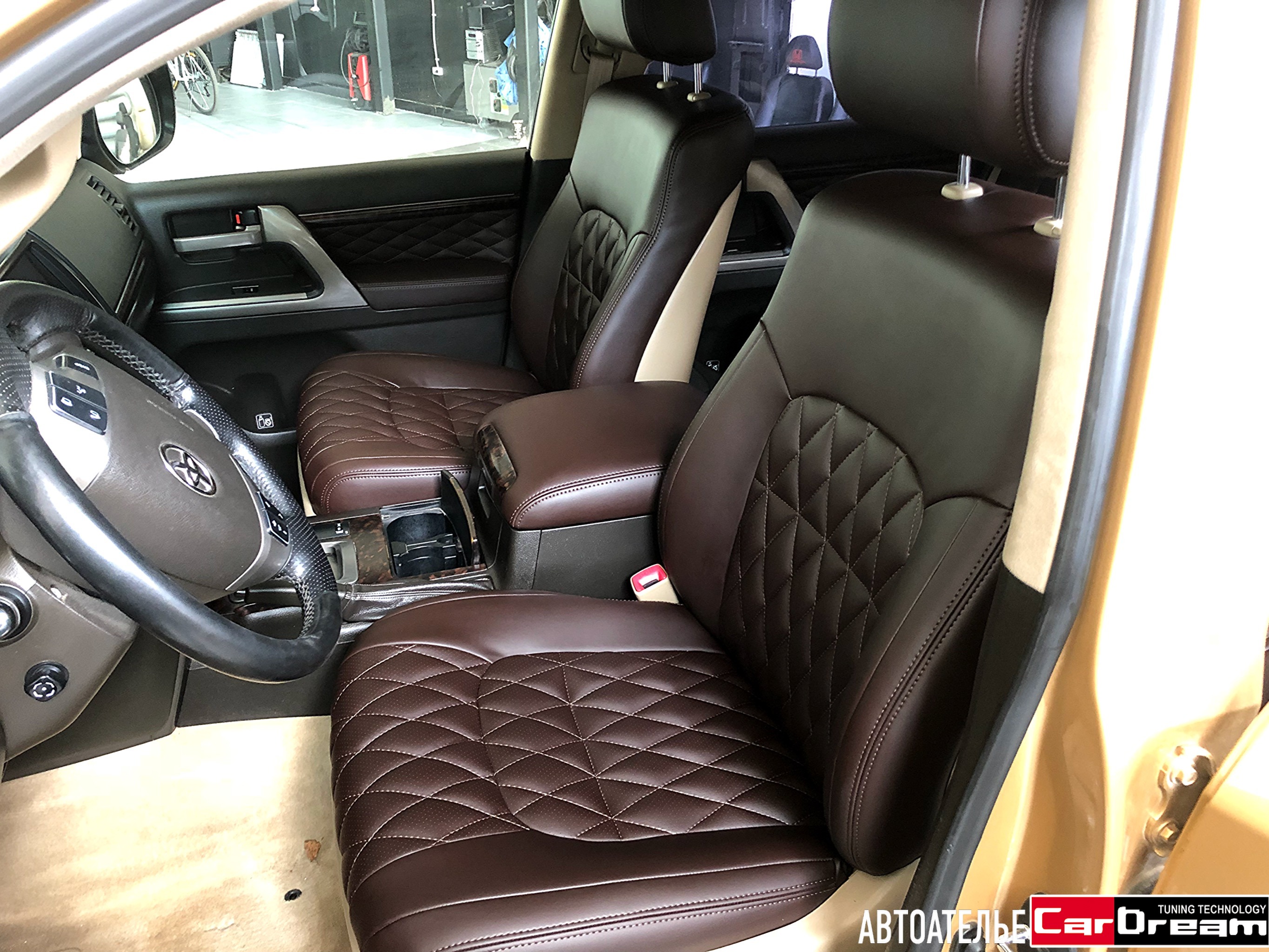 Кожаный салон сиденья Toyota Land Cruiser 200 Nappa Chocolate